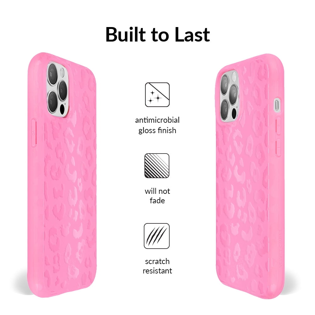 Velvet Caviar for iPhone 13 Pro Case Compatible with MagSafe - Cute Protective Phone Cases for Women - Hot Pink Leopard