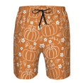 thumbnail image 3 of Pofeuu Hand-drawn Pumpkin with Flowers Prin Men's Swim Trunks Quick Dry Bathing Suit Swimming Board Shorts Mesh Lining Beach Swimwear-Medium, 3 of 6