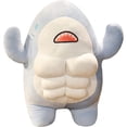 thumbnail image 1 of Shisuyan Stuffed Shark Doll Adorable Muscular Shark Doll Decorative Shark Plaything, 1 of 8