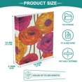 thumbnail image 3 of FORMRS 3 Ring Binder 1.5 inch with Pockets Set of 2 Clip Board 200 Sheets Capacity, Purple Hand Drawn Floral, 3 of 8