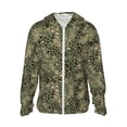 thumbnail image 1 of Fotbe Green Snake Skin Chaqueta con Protección Solar UPF 50+ para Hombre y Mujer, Camisa con Capucha y Bolsillos-3X-Large, 1 of 7
