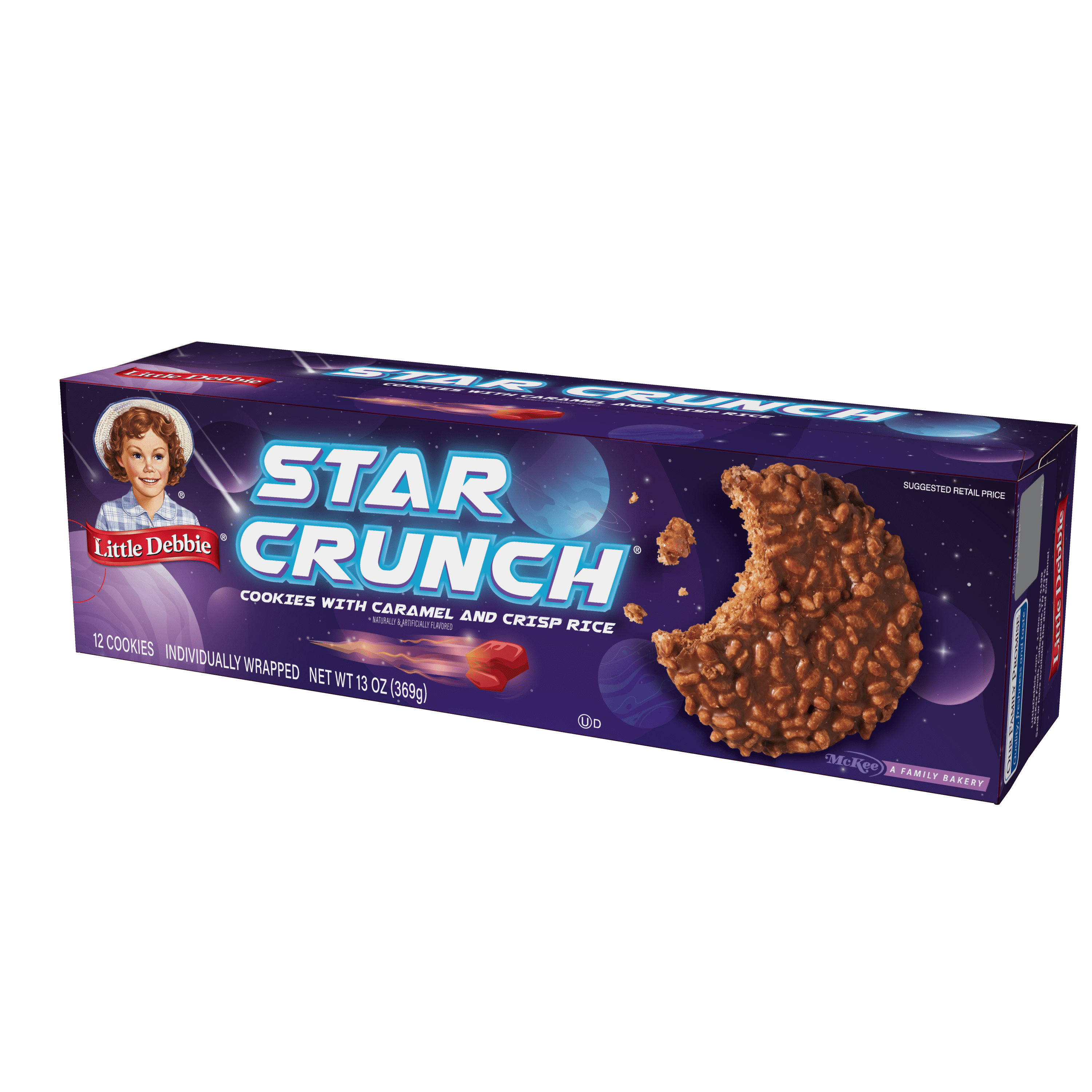 Little Debbie Star Crunch Cosmic Snacks, 13 oz (12 count)
