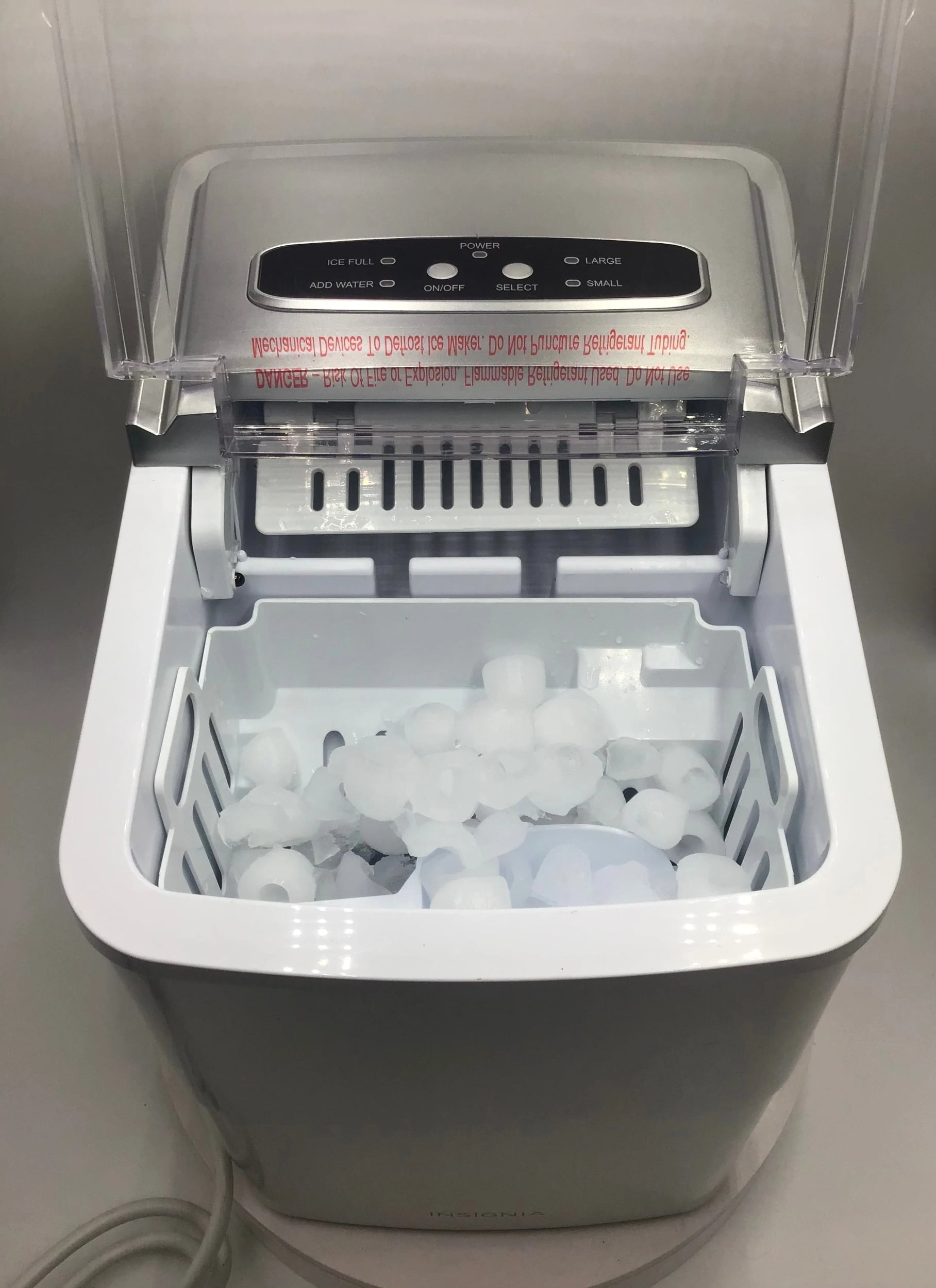 Insignia™ - Portable Ice Maker with Auto Shut-Off - Silver NS-IMP26SL0 PLS  READ!