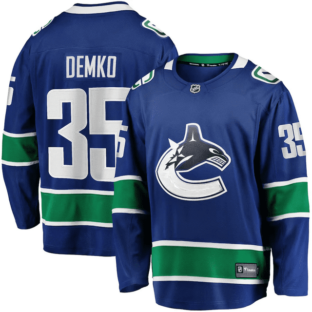 Thatcher Demko Vancouver Canucks NHL Fanatics Breakaway Home Jersey, Medium