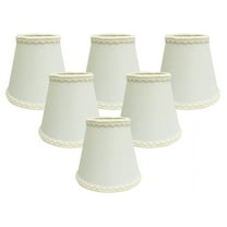 Royal Designs, Inc. Empire Chandelier Lamp Shade with Decorative Trim Flame Clip Fitter, CSO-1038-5WH-6, 3 x 5 x 4.5, White, 6 Pack