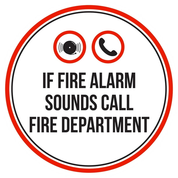 If Fire Alarm Sounds Call Fire Department Red, Black & White Business
