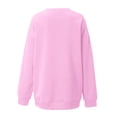 thumbnail image 4 of Halloween Sweatshirt for Women Hoodless Sweatshirt Casual Long Sleeve Graphic Crewneck Pullover Top for Women Pink L, 4 of 7
