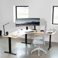 thumbnail image 2 of VIVO Light Wood 71x71 inch Curved Corner Table Top for Sit to Stand Desk Frames, 2 of 8