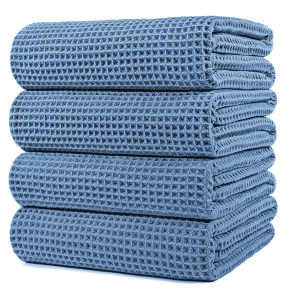 Toalla de baño POLYTE de microfibra de gran tamaño, secado rápido, 76,2 x 152,4 cm, paquete de 4