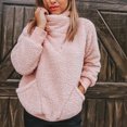 thumbnail image 4 of Women's Polar Fleece Half Zip Sweatshirt, Funnel Neck Long Sleeve Pullover with Side Pockets, 4 of 4