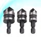 thumbnail image 1 of UPOUART 3Ud Countersink Drill Bit De Carbono Para Acabados En Materiales Plásticos Y Metálicos, 1 of 8