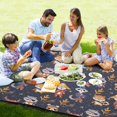 thumbnail image 4 of Pirate Raccoons Leaves Beach Blanket Outdoor Picnic Blanket 78"x 78" Waterproof Foldable for Beach Camping Travel Hiking Grass Lawn Park, 4 of 5