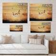 thumbnail image 4 of Designart 'Three Cranes Flying Through Warm Sunset' Traditional Print on Natural Pine Wood, 4 of 5