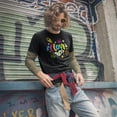 thumbnail image 3 of Playera de Hombre con Estampado Corazón Brillante en la oscuridad Retro Epoca de los 80´s Colores Fosforescentes | Diseños retro y vintage, 3 of 4