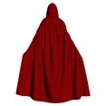 thumbnail image 2 of Capa unisex para mujer, larga, con capucha, para cosplay, Halloween, color liso, 2 of 6