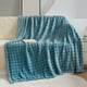 thumbnail image 1 of Manta de gamuza | Manta de franela polar para sofá y cama | Manta cálida y acogedora de 100 x 150 cm en gris, verde, naranja, café, azul y morado, 1 of 6