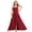 Wine, variant on Wdgfv Junior Bridesmaid Dresses Ruffle Slit Chiffon Flower Girl Dress Spaghetti Straps Formal Dresses for Girls Black 9-10 Years