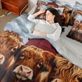 thumbnail image 4 of Castle Fairy Highland Cow Bedding Comforter Set,Farmhouse Queen Bedding Sets, 4 of 8