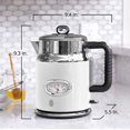 Russell Hobbs Retro Style 1.7L Electric Kettle, White, KE5550WTR