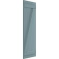 thumbnail image 2 of Ekena Millwork 16 1/8"W x 74"H True Fit PVC Three Board Joined Board-n-Batten Shutters w/Z-Bar, Peaceful Blue (Per Pair - Hardware Not Included), 2 of 8
