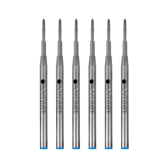 Monteverde Medium Ballpoint Refill For Montblanc Ballpoint Pens 6/Pack Turquoise M133TQ