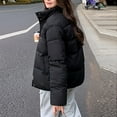 thumbnail image 3 of Sanbonepd Womens Coats Fall Winter Leisure Long Sleeve Standing Neck Parkas for Women, 3 of 7