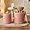 Pink, variant on Round Storage Ottoman Set of 2 Sherpa Storage Ottoman Chair Makeup Vanity Stool Chair Multifunctional for Living Room, Bedroom, Dining Room (Pink)
