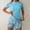 #100-Light Blue, variant on Warop Women's Two-Piece Swimsuit, Short Sleeve Printed Modest Surfwear, Swim Set for Beach and Pool Activities