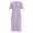 Purple, variant on Ashirexll Long Dresses for Women, Flowy Dresses for Women, Fashion Casual Solid Color Short Sleeve Round Neck Pocket Dress