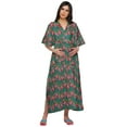 thumbnail image 1 of Moomaya Robe Longue Maxi de Maternité Imprimée pour Femmes, Kaftan Boutonné en Coton, 1 of 5
