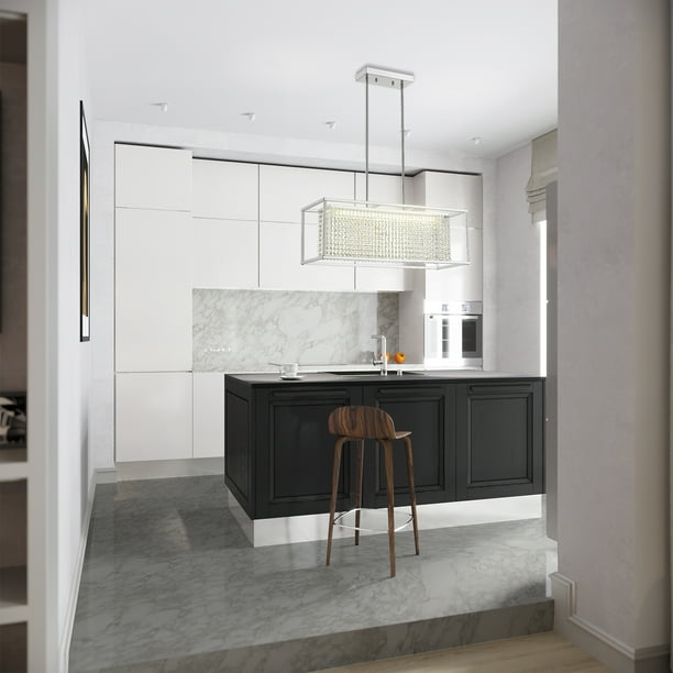 Ove Decors Milo LED Integrated Chandelier Chrome Finish Walmart