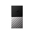 thumbnail image 2 of WD My Passport SSD WDBKVX0010PSL - SSD - encrypted - 1024 GB - external (portable) - USB 3.1 Gen 2 (USB-C connector) - 256-bit AES - black top with gunmetal (medium metallic gray) bottom, 2 of 10