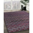 thumbnail image 3 of Ahgly Company Machine Washable Indoor Round Abstract French Lilac Purple Area Rugs, 7' Round, 3 of 7
