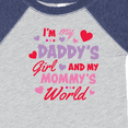 thumbnail image 4 of Inktastic Valentine's Day I'm My Daddy's Girl and My Mommy's World Girls Baby Bodysuit, 4 of 5