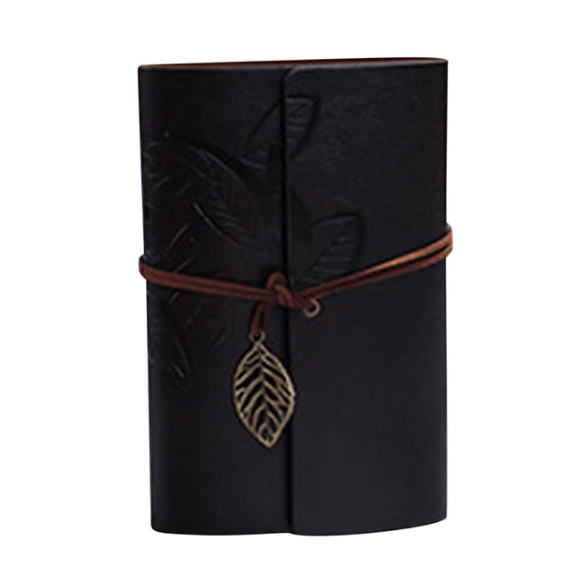 WHEANG Home Decor European -Style Retro Noteping Book Creative Travel Diary Notebook Stationery Live Page Logo Leather Paper One Size Multi-Color