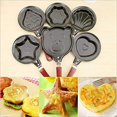 thumbnail image 4 of Home Breakfast Egg Frying Pot Kitchen Tools Mini Non-Stick Frying Pan Pancake Maker Cooking Tool Egg Mold Pan Flip Omelette Mold (Heart shape), 4 of 7