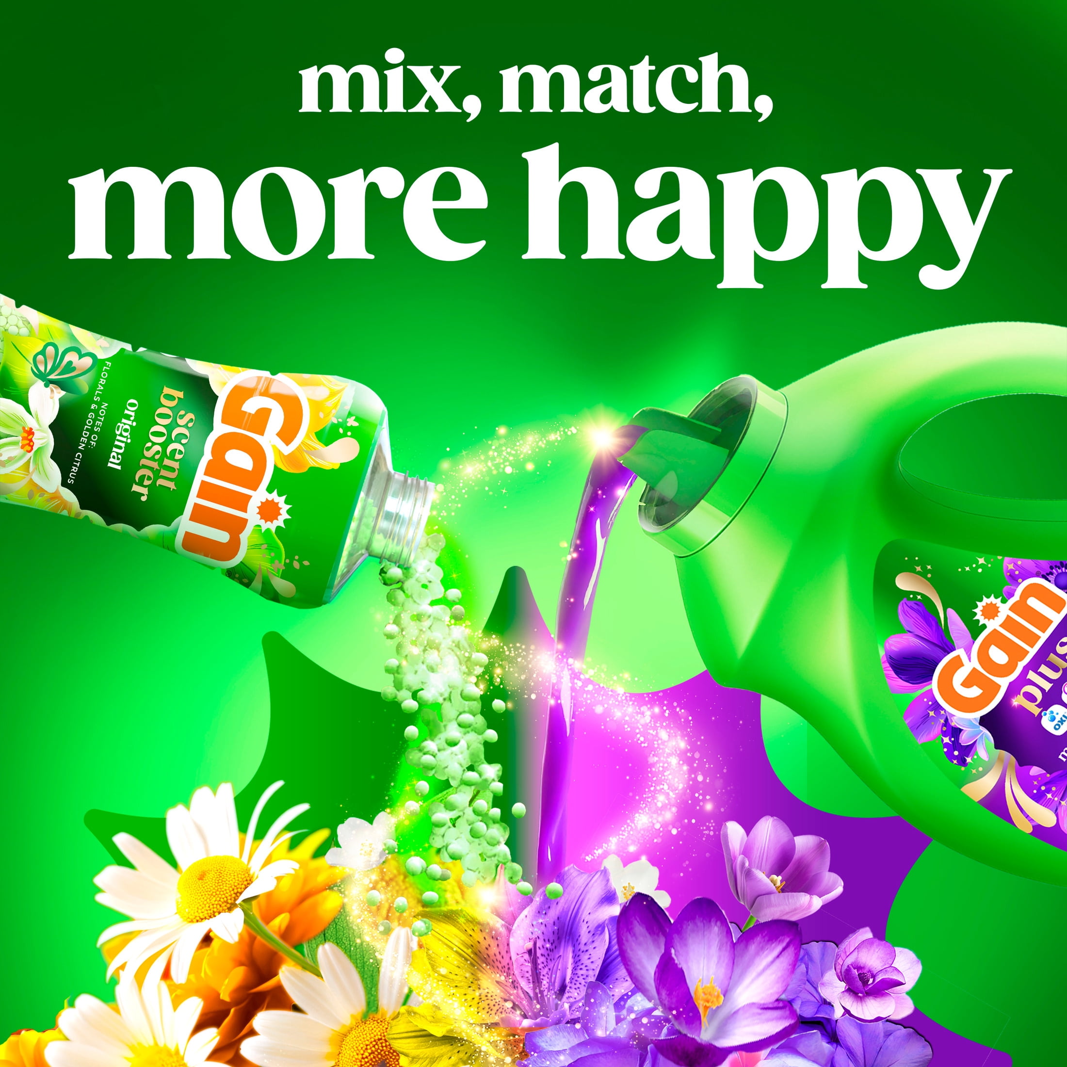 Gain Plus Laundry Detergent Liquid, Now with Odor Defense + OXI, Moonlight Breeze Scent, 133 fl oz, 101 Loads