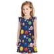 thumbnail image 1 of Balery Space Planet Camisón de princesa para niñas, pijama de algodón con mangas abullonadas, suave y bonito.-Medium, 1 of 6