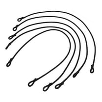 PTOOTP Trampoline Replacement Bungee Cord Black 5 Pieces Elastic Bands for Outdoor Trampoline Safety