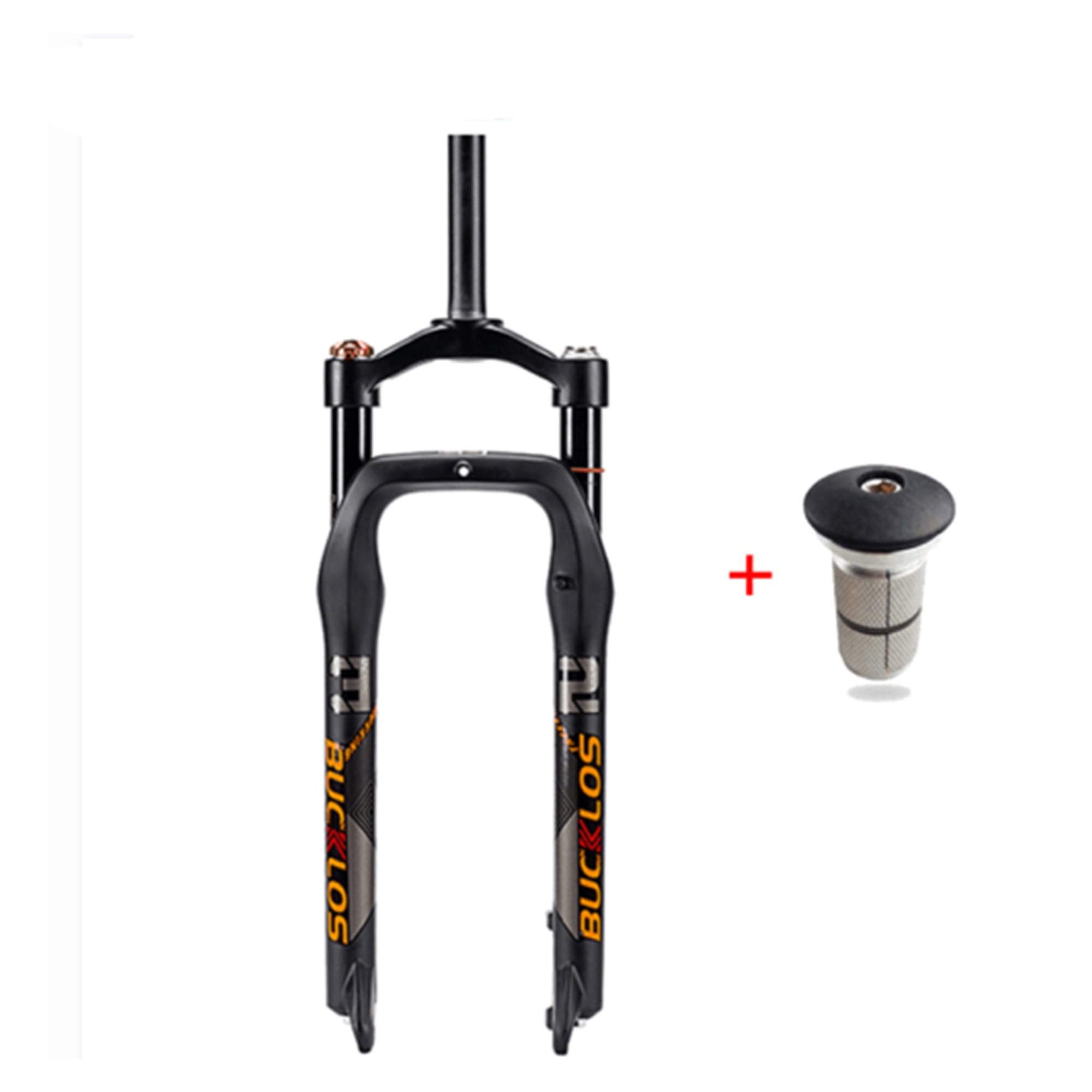 BUCKLOS Fat Bike Fork 26 Air Suspension Fork Straight Tube 26*4.0 Snow