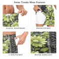 thumbnail image 5 of FORMRS Mens Swim Trunks Mesh Liner Quick Dry Casual Beach Board Shorts with Pockets, Sizes S-2XL, Green Flowers, 5 of 9