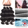 thumbnail image 4 of MDL Human Hair Body Wave 18 20 22 Inch 3 Bundles  With 16 Inch Closure 100% Unprocessed Brazilian Human Hair Bundles with 4x4 Lace Closure Natural Color, 4 of 9