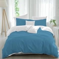 thumbnail image 2 of Blue Bedding 3 Piece Duvet Cover Set Twin Size, Modern Pure Wave Ride Soft Microfiber Comforter Cover with Zipper Closure & Pillowcases, Wrinkle & FadeResistant Quilt Cover, 2 of 9