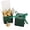 Dark Green Box With Green Ribbon, variant on White Candy Box Bulk 2.5x2x2.5 inches with Heart Bow Party Favor Box,White Glitter,Pack of 50