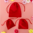 thumbnail image 6 of 5Pcs Red Drawst Velvet Pouches Jewellery Bags Wedding Favours 10pcs 12cm, 6 of 8