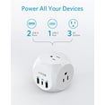 thumbnail image 1 of Anker Toma de CA y Enchufe de Pared USB, PowerExtend USB-C 3 Cube con 3 Tomacorrientes y 30W USB C, Entrega de Potencia Carga de Alta Velocidad para iPhone 12/12 Pro/12 Pro Max, Viaje en Crucero, 1 of 2