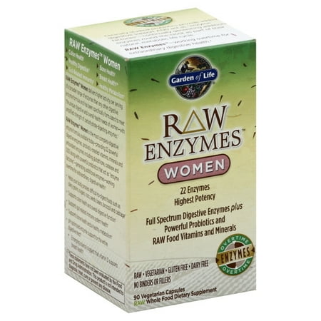 Raw Enzymes Women by Garden of Life - 90 Capsules (Best Way To Lower Liver Enzymes)