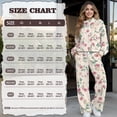 thumbnail image 6 of SCRAWLGOD Floral Print Pink Beige Lounge Sets for Women Turtleneck Pullover Sweatshirt Wide Leg Sweatpants Fashion 2 Piece Outfits Casual Sweatsuit Comfortable Tracksuit, S, 6 of 7