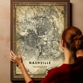 thumbnail image 6 of Nashville Vintage Map Prints Canvas, Tennessee Map Art Canvas, Canvas, Nashville Map City style Watercolor art Canvas, 6 of 6