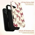 thumbnail image 4 of Pink & Blush Hand-Drawn Bow Pattern iPhone Case – Elegant Feminine Design on Cream Background, Slim Protective Cover for iPhone 16 15 14 13 12 11 Mini Pro Max, 4 of 6